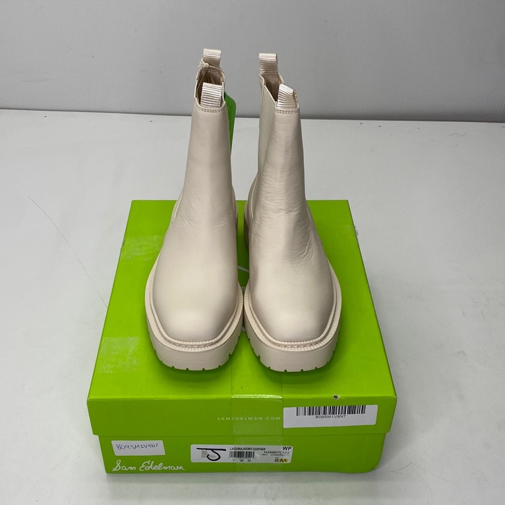 Sam Edelman Women’s Laguna Boots Color Ivory Size 6.5